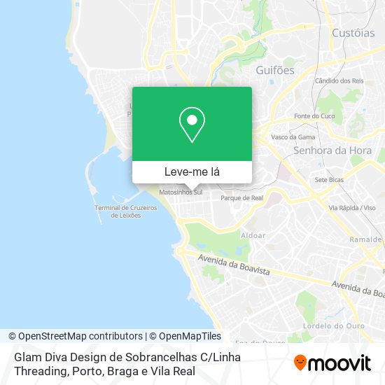 Glam Diva Design de Sobrancelhas C / Linha Threading mapa