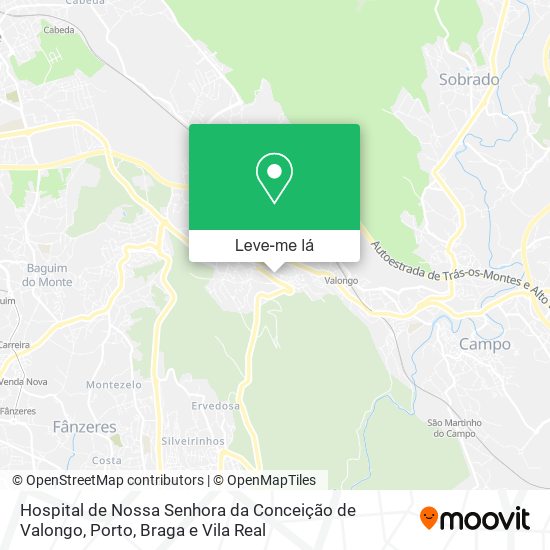 Hospital de Nossa Senhora da Conceição de Valongo mapa