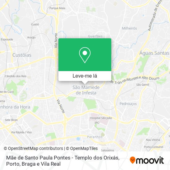 Mãe de Santo Paula Pontes - Templo dos Orixás mapa