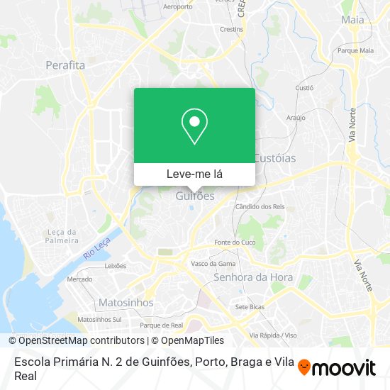 Escola Primária N. 2 de Guinfões mapa