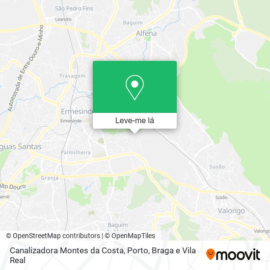 Canalizadora Montes da Costa mapa