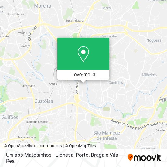 Unilabs Matosinhos - Lionesa mapa