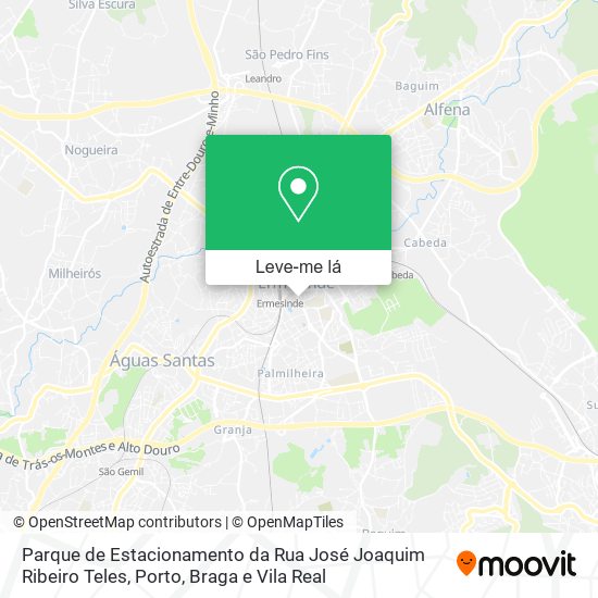 Parque de Estacionamento da Rua José Joaquim Ribeiro Teles mapa