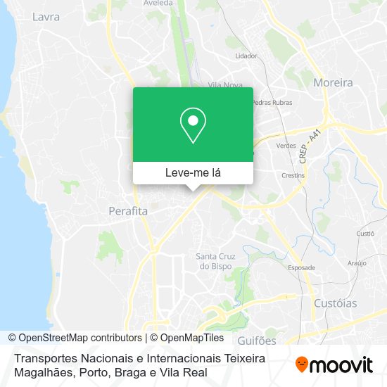 Transportes Nacionais e Internacionais Teixeira Magalhães mapa