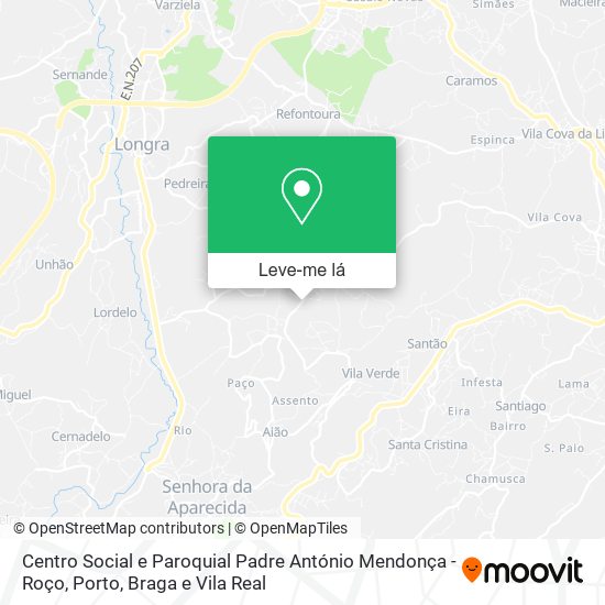 Centro Social e Paroquial Padre António Mendonça - Roço mapa