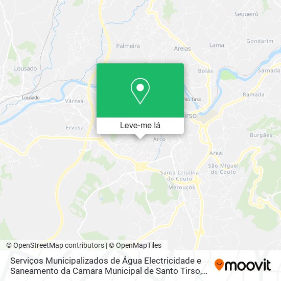 Serviços Municipalizados de Água Electricidade e Saneamento da Camara Municipal de Santo Tirso mapa