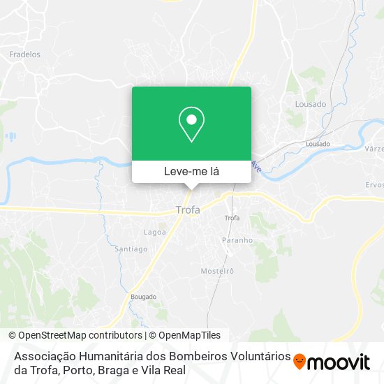 Associação Humanitária dos Bombeiros Voluntários da Trofa mapa