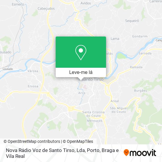 Nova Rádio Voz de Santo Tirso, Lda mapa