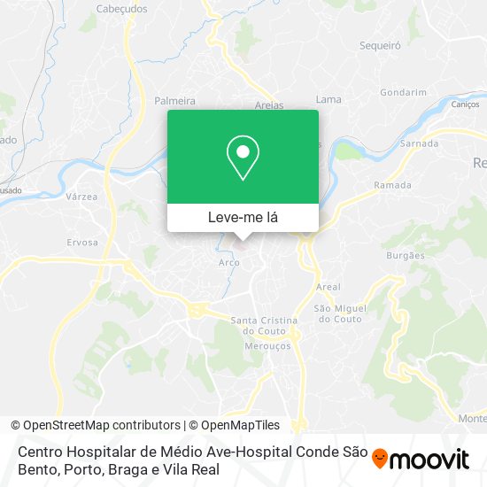 Centro Hospitalar de Médio Ave-Hospital Conde São Bento mapa