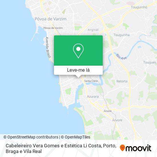 Cabeleireiro Vera Gomes e Estética Li Costa mapa