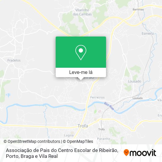 Associação de Pais do Centro Escolar de Ribeirão mapa