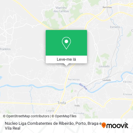 Núcleo Liga Combatentes de Ribeirão mapa