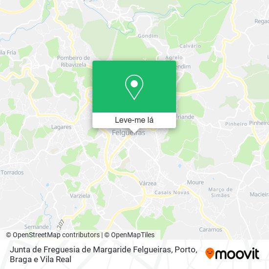 Junta de Freguesia de Margaride Felgueiras mapa