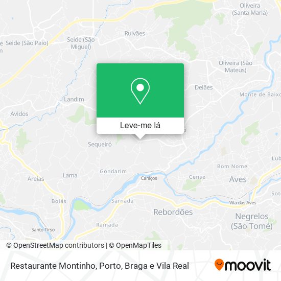 Restaurante Montinho mapa