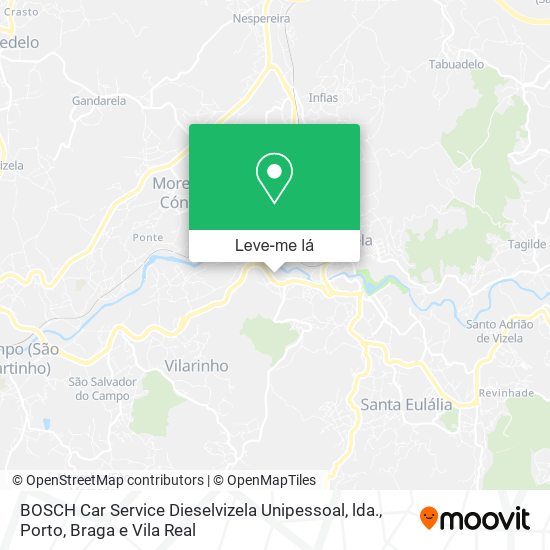 BOSCH Car Service Dieselvizela Unipessoal, lda. mapa