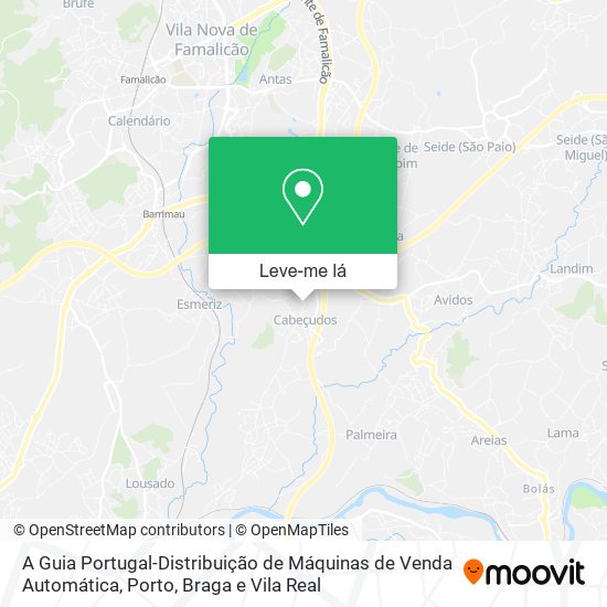 A Guia Portugal-Distribuição de Máquinas de Venda Automática mapa
