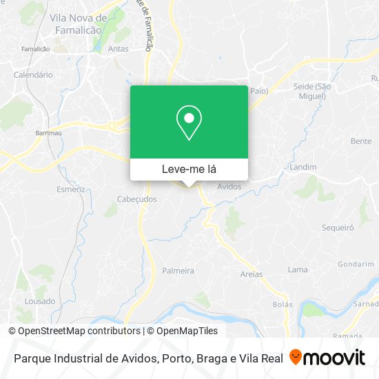 Parque Industrial de Avidos mapa