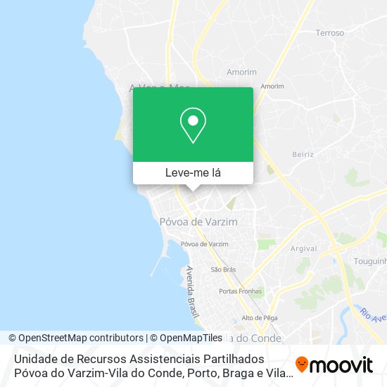 Unidade de Recursos Assistenciais Partilhados Póvoa do Varzim-Vila do Conde mapa
