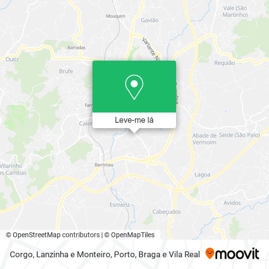 Corgo, Lanzinha e Monteiro mapa