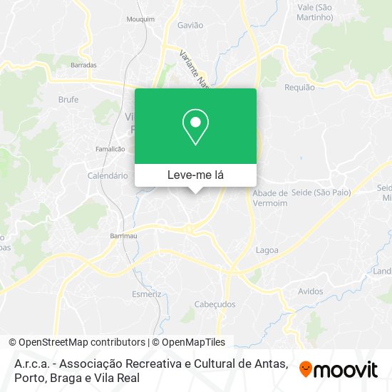 A.r.c.a. - Associação Recreativa e Cultural de Antas mapa