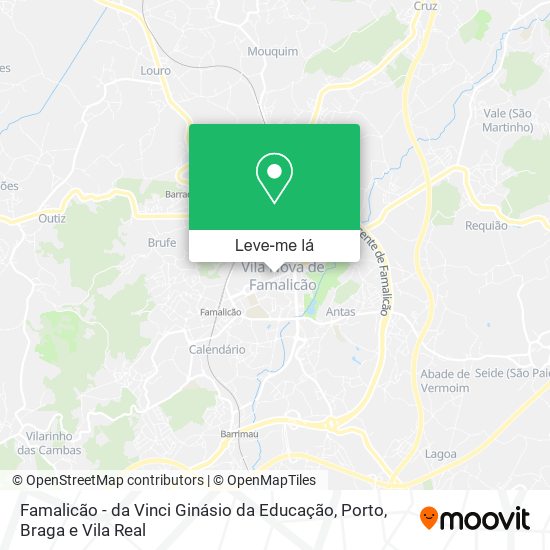 Famalicão - da Vinci Ginásio da Educação mapa