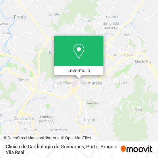 Clínica de Cardiologia de Guimarães mapa