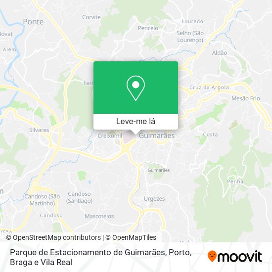 Parque de Estacionamento de Guimarães mapa