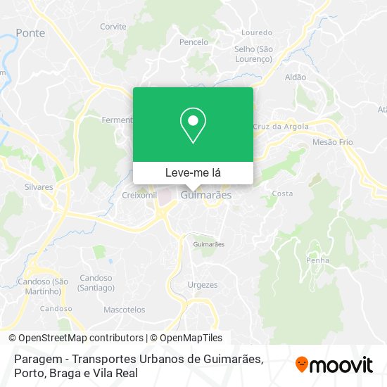 Paragem - Transportes Urbanos de Guimarães mapa