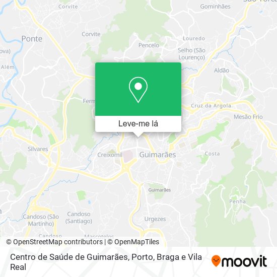 Centro de Saúde de Guimarães mapa