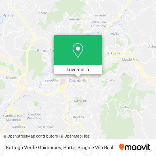 Bottega Verde Guimarães mapa