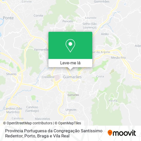 Província Portuguesa da Congregação Santíssimo Redentor mapa