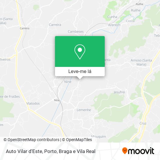 Auto Vilar d'Este mapa