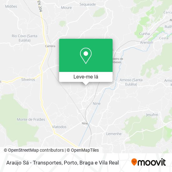 Araújo Sá - Transportes mapa