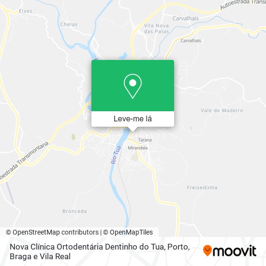 Nova Clínica Ortodentária Dentinho do Tua mapa