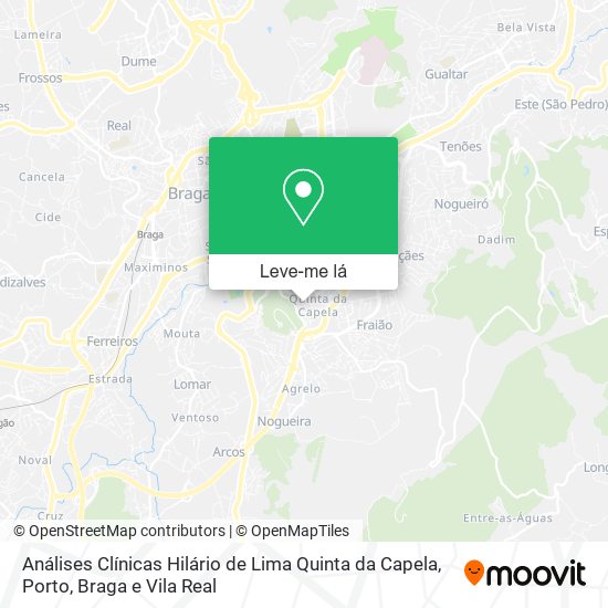 Análises Clínicas Hilário de Lima Quinta da Capela mapa