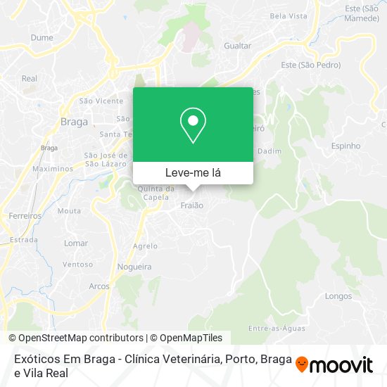 Exóticos Em Braga - Clínica Veterinária mapa