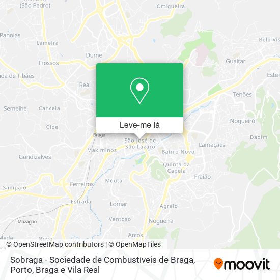 Sobraga - Sociedade de Combustíveis de Braga mapa