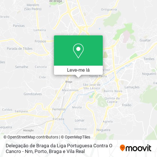 Delegação de Braga da Liga Portuguesa Contra O Cancro - Nrn mapa