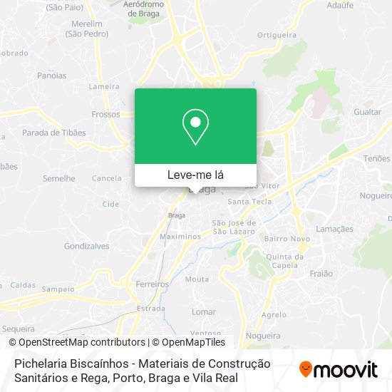 Pichelaria Biscaínhos - Materiais de Construção Sanitários e Rega mapa