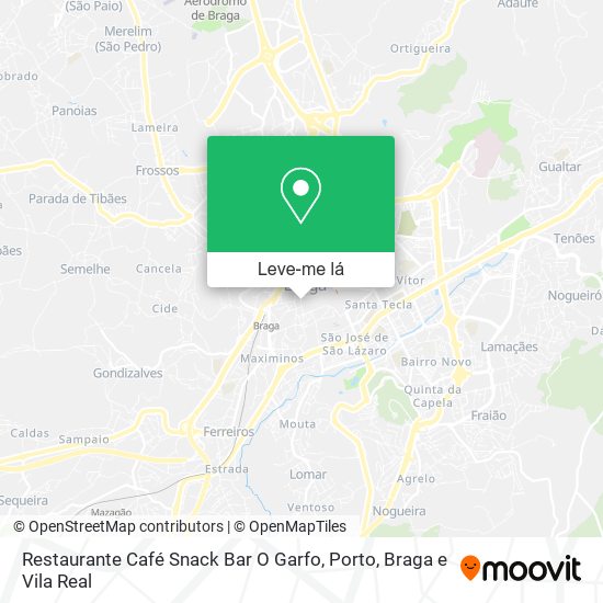 Restaurante Café Snack Bar O Garfo mapa