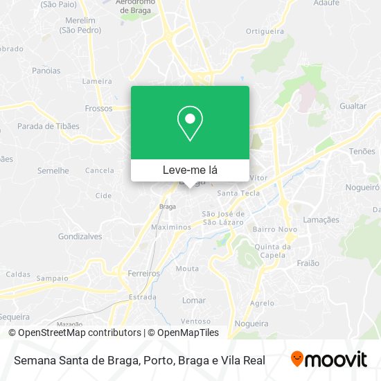 Semana Santa de Braga mapa