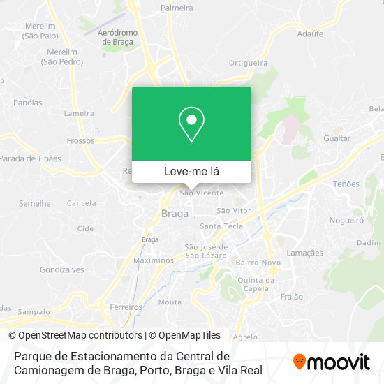 Parque de Estacionamento da Central de Camionagem de Braga mapa
