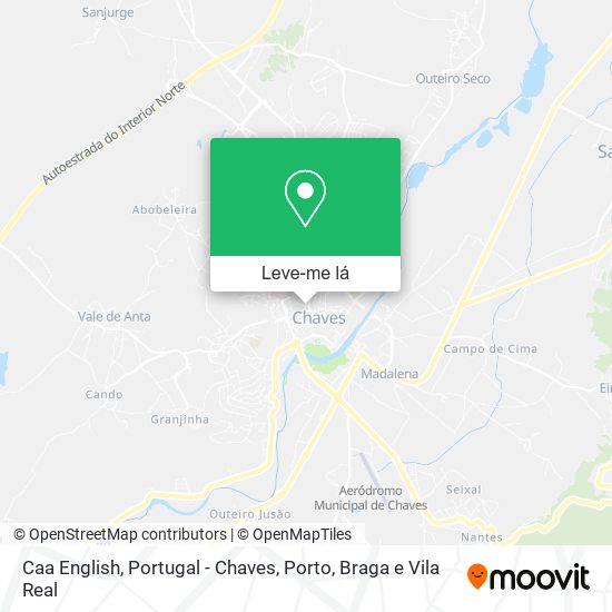 Caa English, Portugal - Chaves mapa