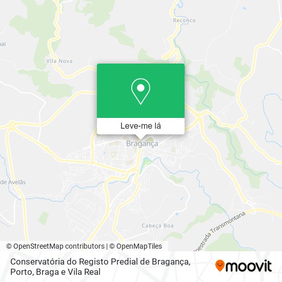 Conservatória do Registo Predial de Bragança mapa