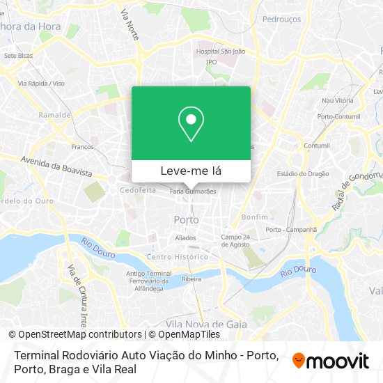 Terminal Rodoviário Auto Viação do Minho - Porto mapa