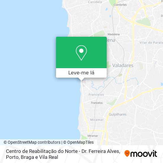Centro de Reabilitação do Norte - Dr. Ferreira Alves mapa