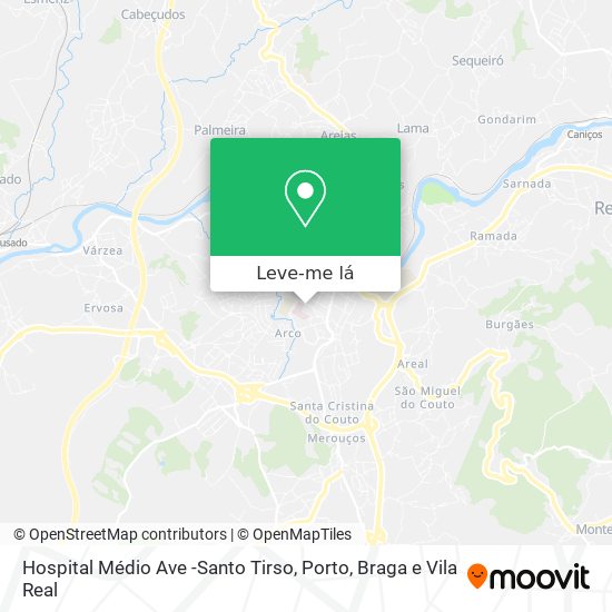 Hospital Médio Ave -Santo Tirso mapa