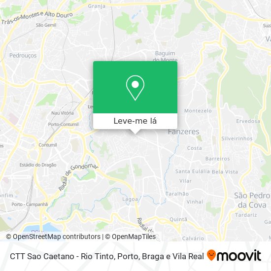 CTT Sao Caetano - Rio Tinto mapa
