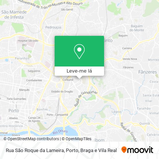 Rua São Roque da Lameira mapa