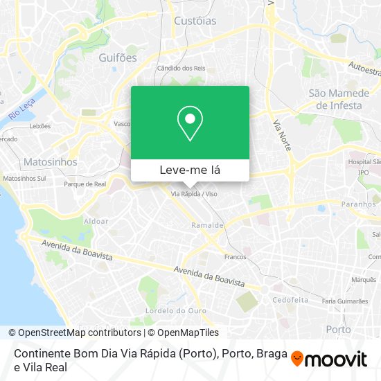 Continente Bom Dia Via Rápida (Porto) mapa